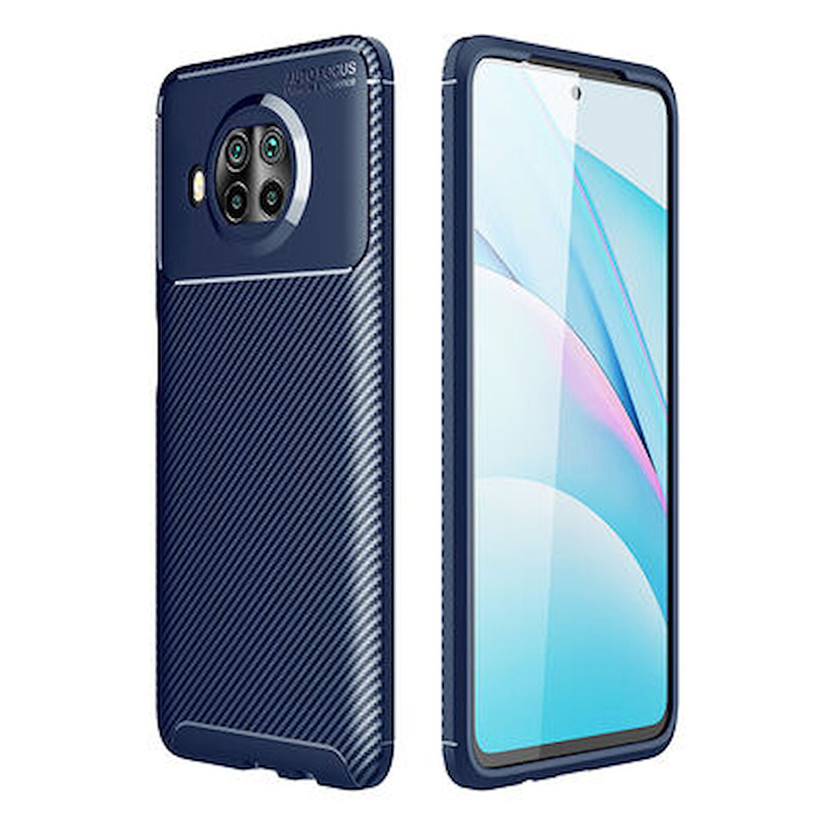 Xiaomi Mi 10T Lite 5G Kılıf Karbon Desenli Şık Tamia Premium Silikon Kapak