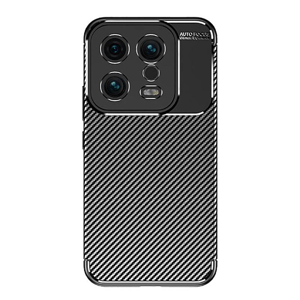 Xiaomi Mi 13 Kılıf Karbon Desenli Esnek Yüksek Kaliteli Meteryalden Üretilmiş Silikon Kapak RYC/Negro