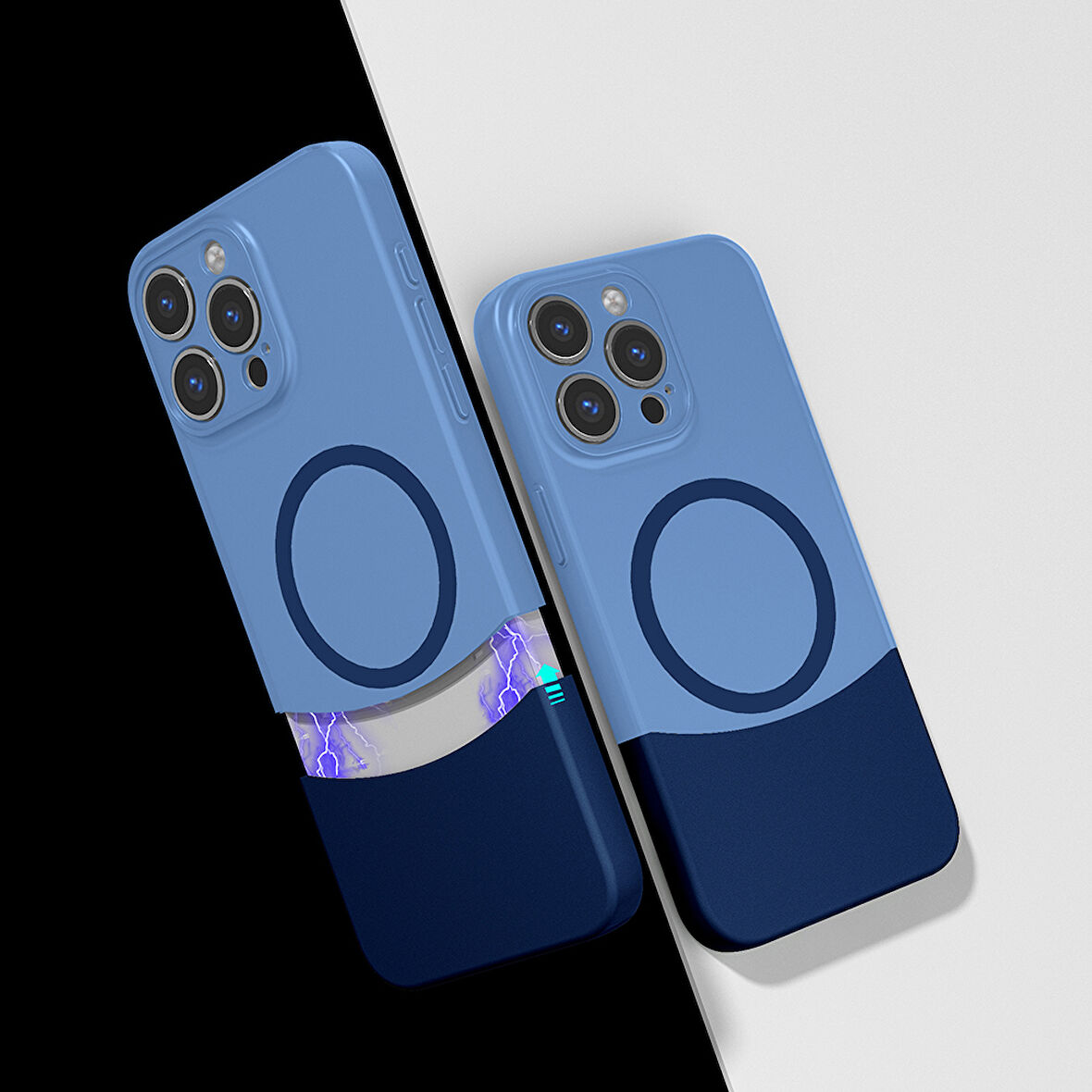 İphone 14 Pro Max Ultra İnce Yapılı Çift Renkli Duble Magsafe Sert Silikon Kapak