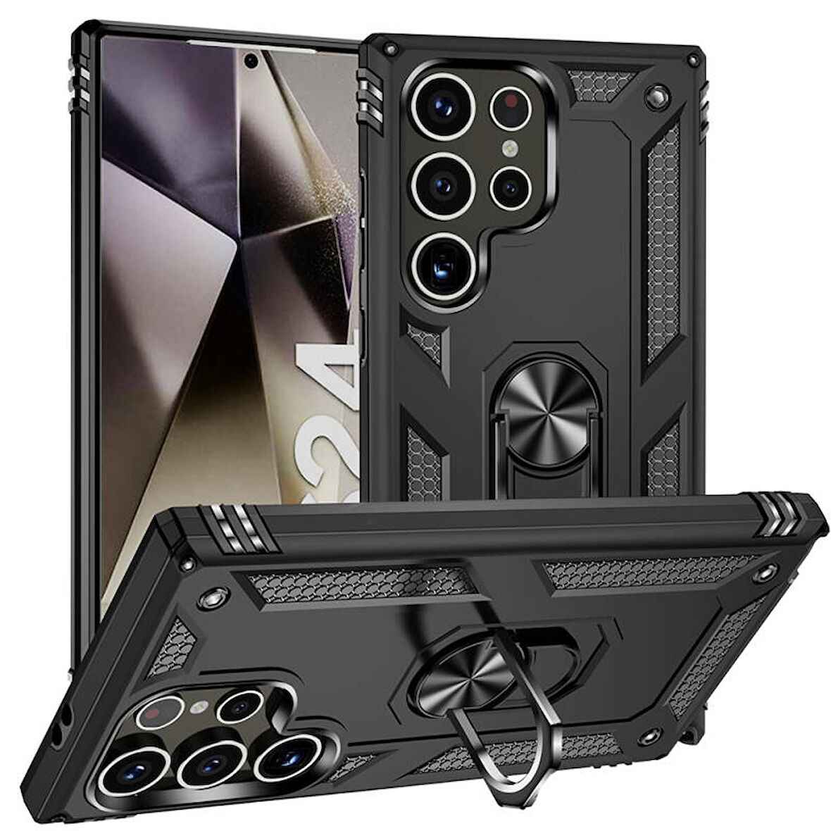 Samsung Galaxy S24 Ultra Kılıf Tam Koruma Çift Katmanlı İbiza Sert Silikon Kapak