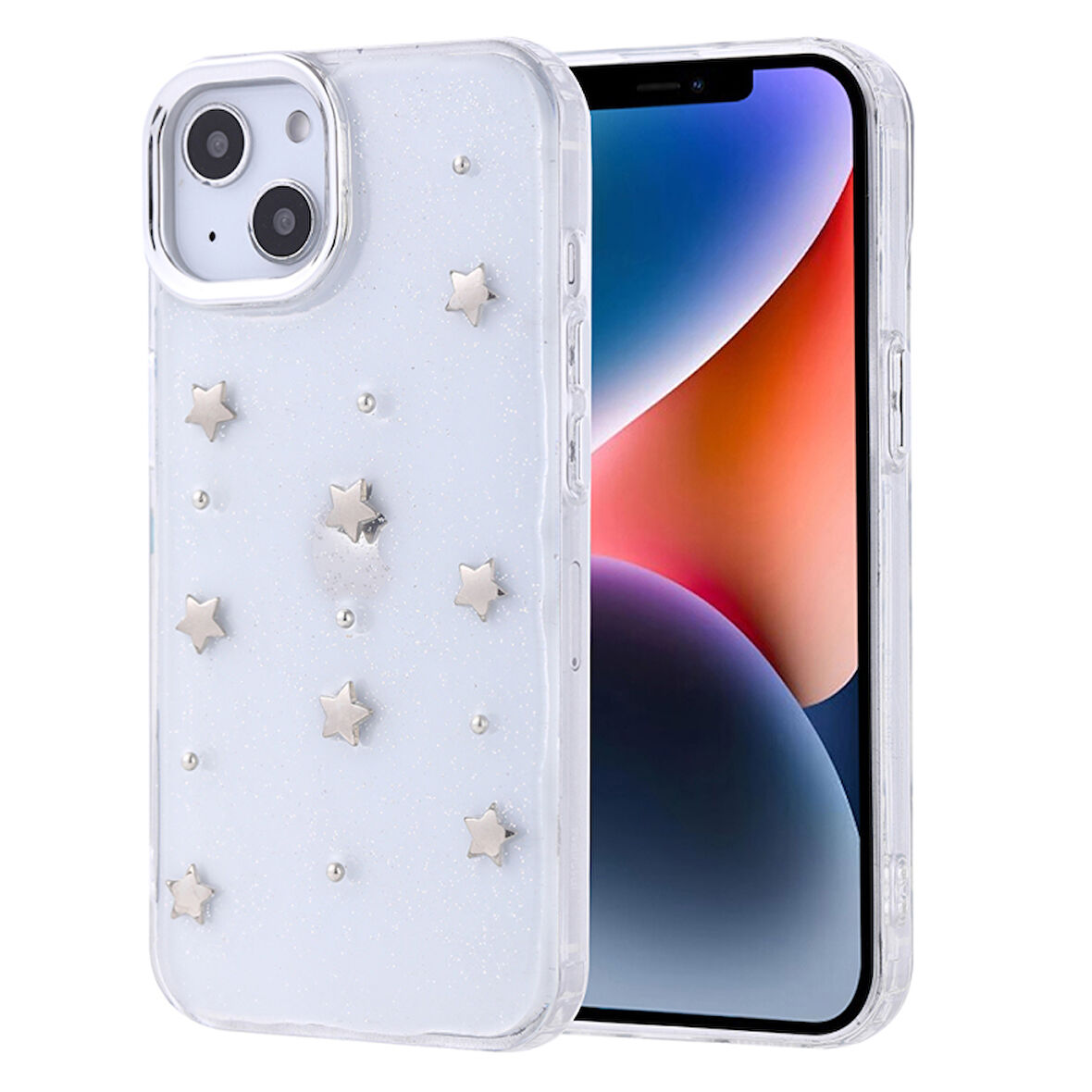 iPhone 14 Mini Figürlü ve Kamera Çerçeveli Ultra Sağlam Sararmaz Pole Premium Kapak