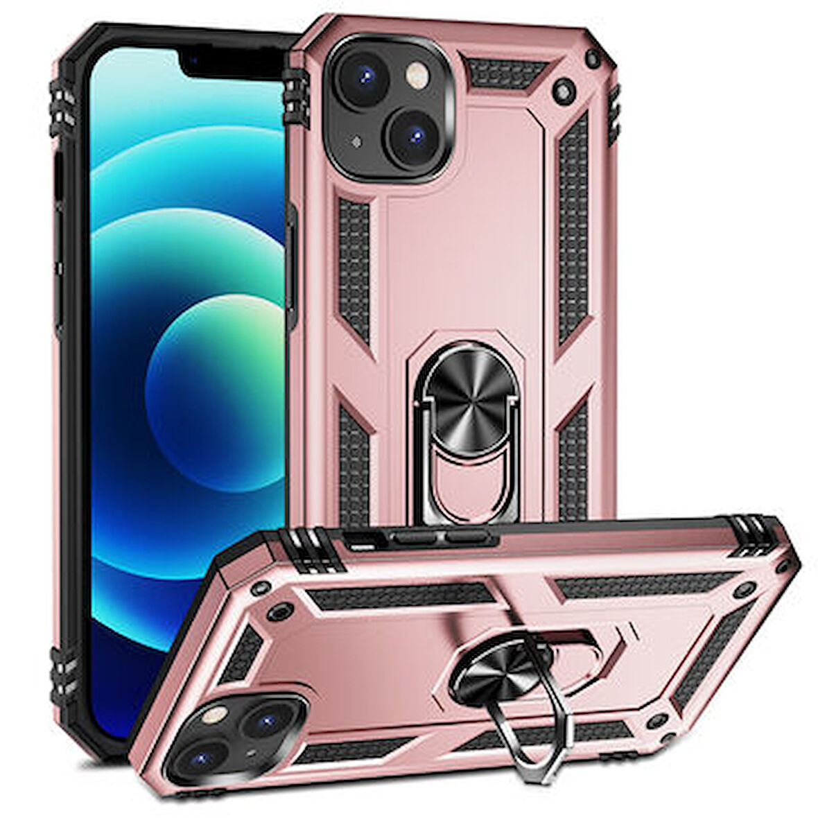 iPhone 14 Plus Kılıf Tam Koruma Çift Katmanlı İbiza Sert Silikon Kapak