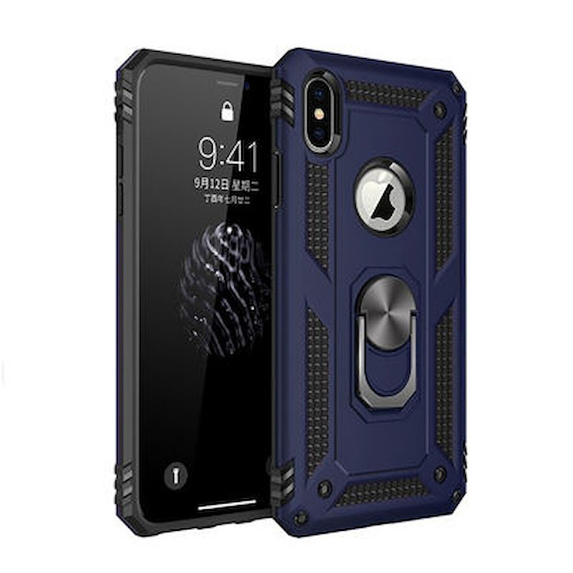 iPhone XS Max Kılıf Tam Koruma Çift Katmanlı İbiza Sert Silikon Kapak