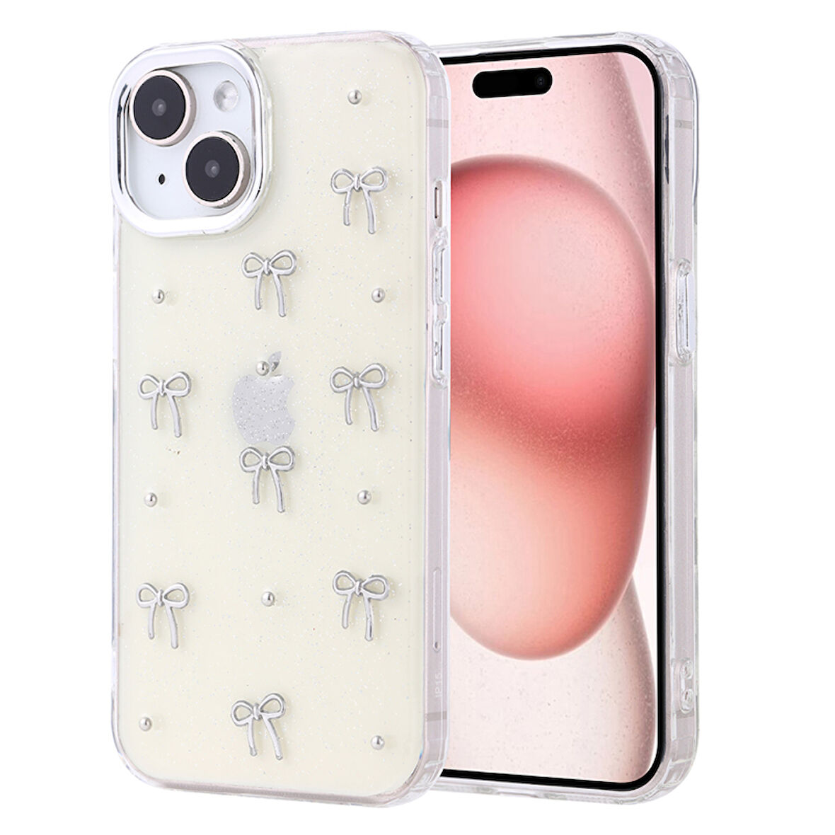 iPhone 15 Kılıf Figürlü ve Sert Yapılı Şeffaf Sağlam Premium Silikon Kapak RYC/Kutup