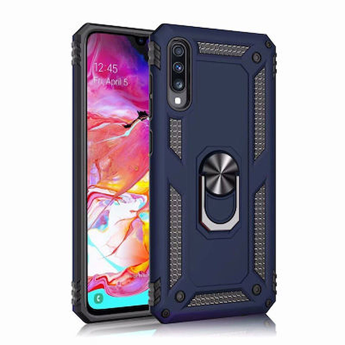 Samsung Galaxy A70 Kılıf Tam Koruma Çift Katmanlı İbiza Sert Silikon Kapak