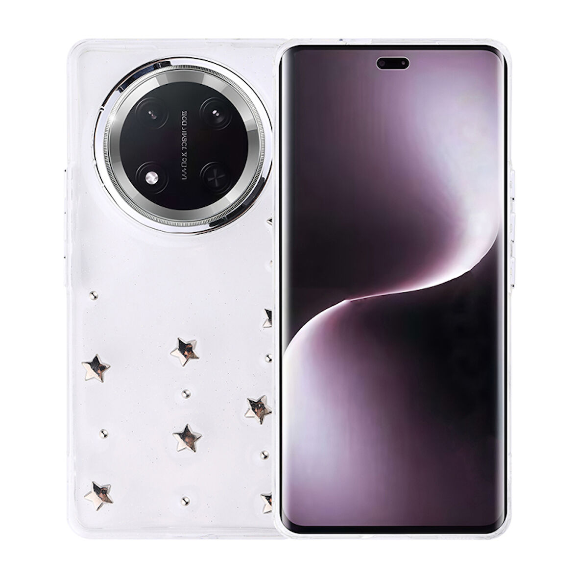 Honor Magic 7 Lite Mini Figürlü ve Kamera Çerçeveli Ultra Sağlam Sararmaz Pole Premium Kapak