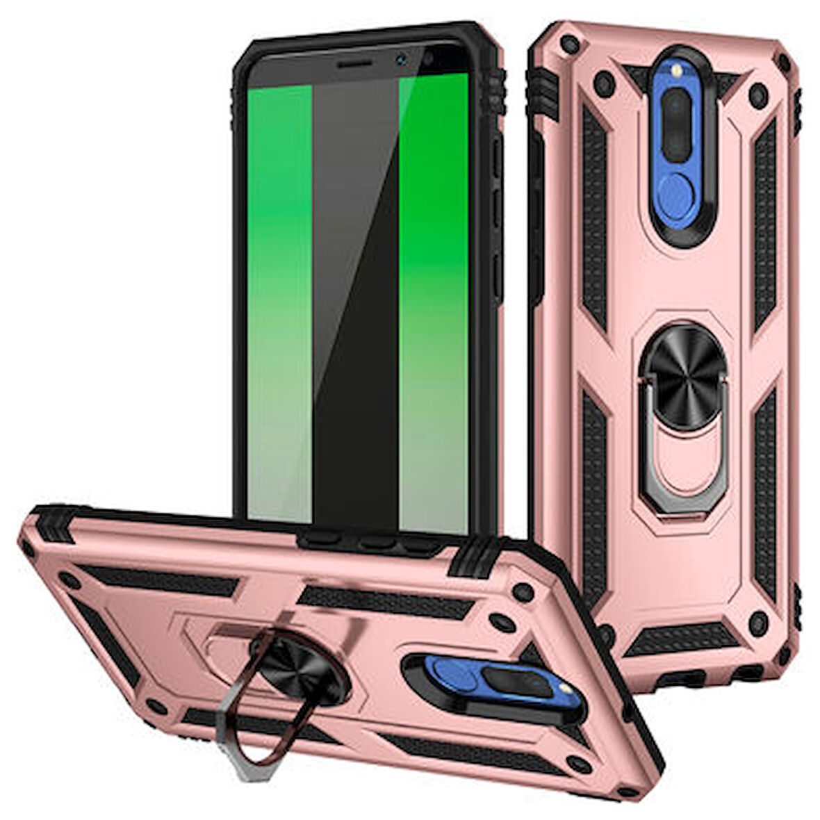 Huawei Mate 10 Lite Kılıf Tam Koruma Çift Katmanlı İbiza Sert Silikon Kapak