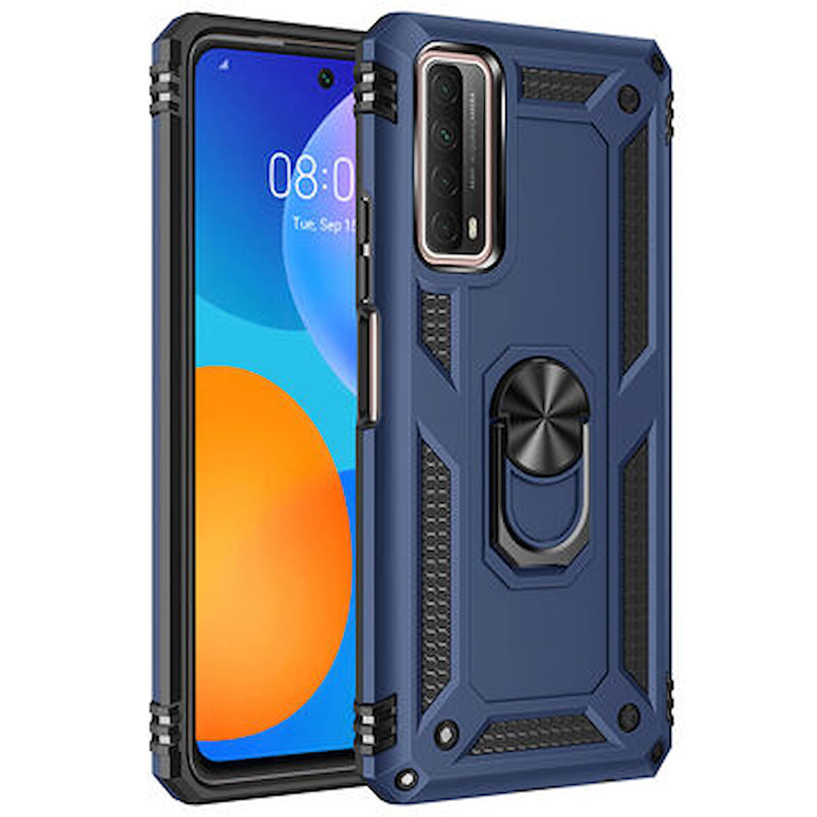 Huawei P Smart 2021 Kılıf Tam Koruma Çift Katmanlı İbiza Sert Silikon Kapak