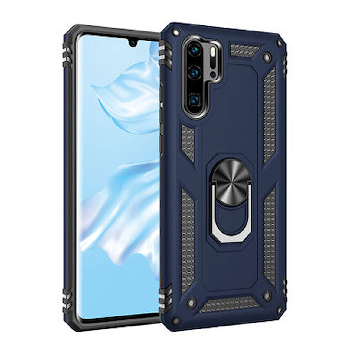Huawei P30 Pro Kılıf Tam Koruma Çift Katmanlı İbiza Sert Silikon Kapak