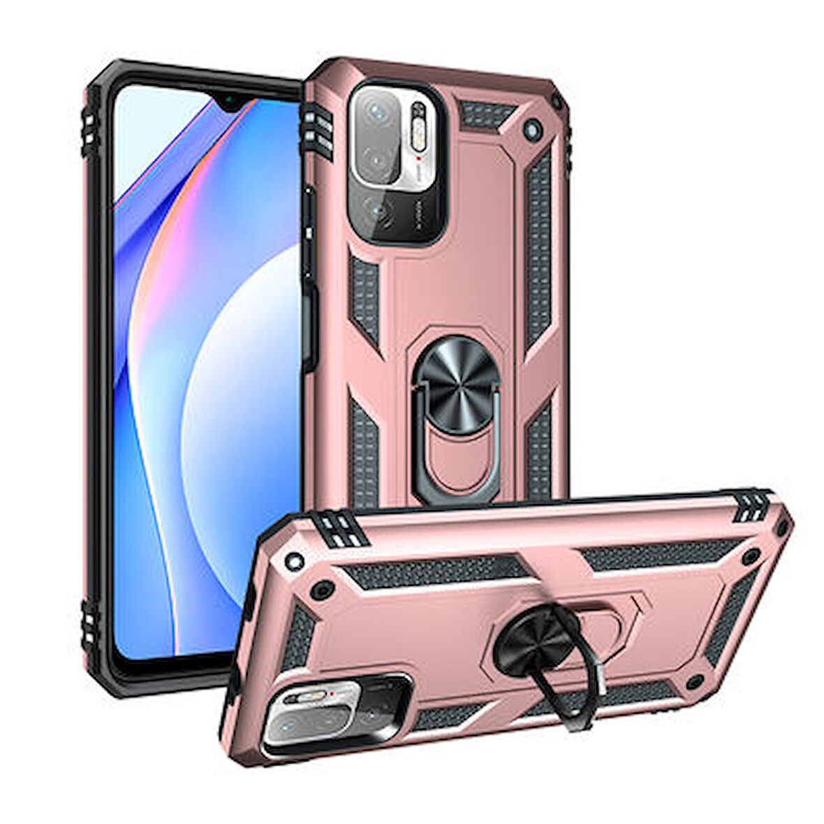 Redmi Note 10 5G Kılıf Tam Koruma Çift Katmanlı İbiza Sert Silikon Kapak