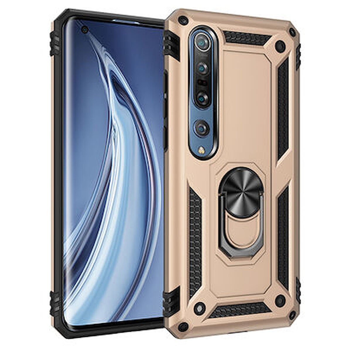 Xiaomi Mi Note 10 Lite Kılıf Tam Koruma Çift Katmanlı İbiza Sert Silikon Kapak