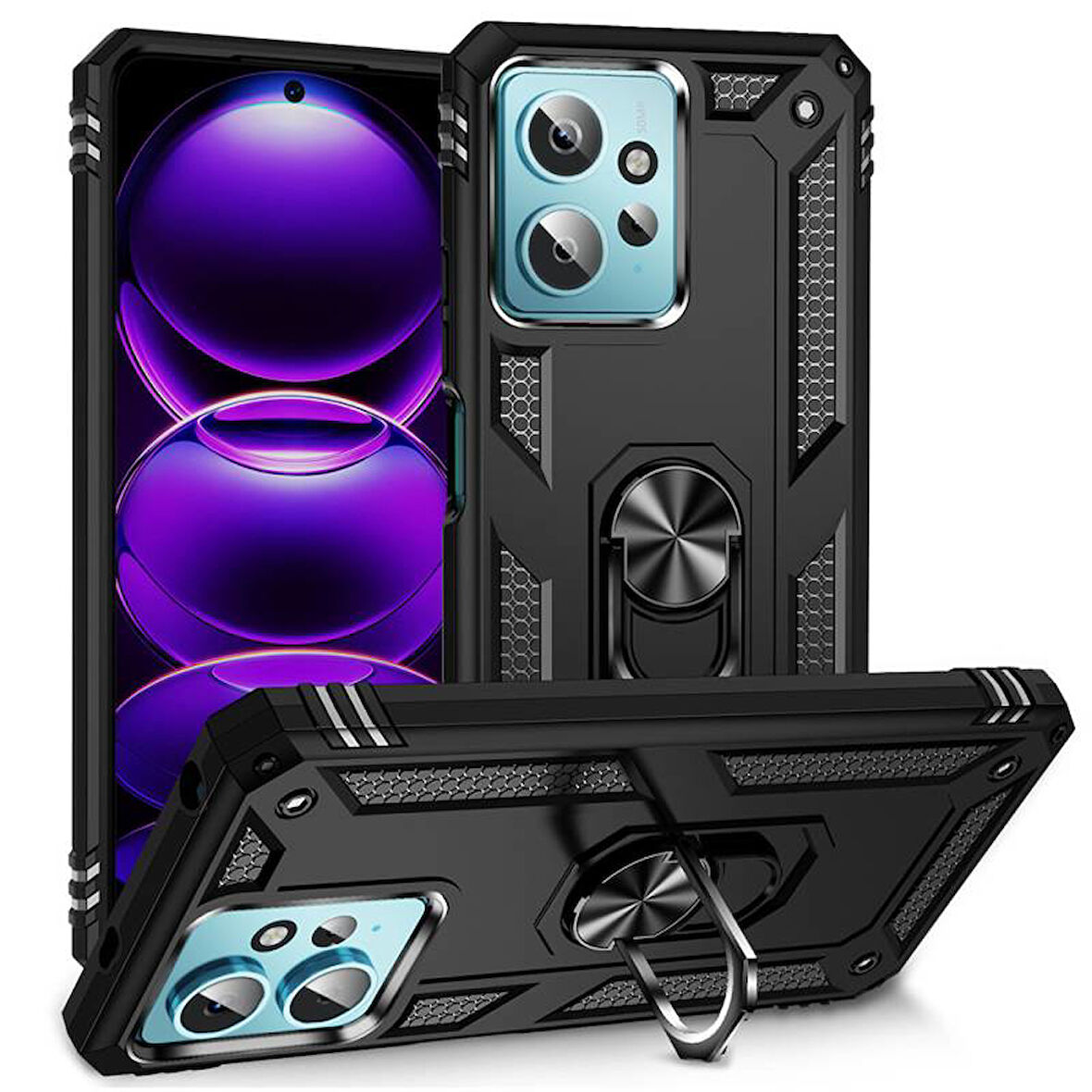 Redmi Note 12 4G Kılıf Tam Koruma Çift Katmanlı İbiza Sert Silikon Kapak