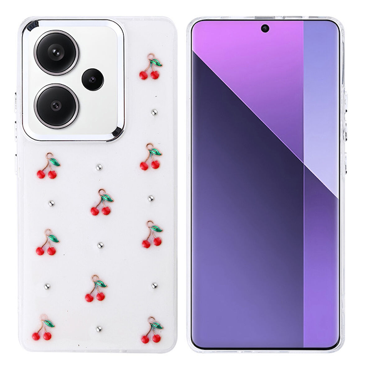 Redmi Note 13 Pro Plus 5G Kılıf Figürlü ve Sert Yapılı Şeffaf Sağlam Premium Silikon Kapak RYC/Kutup