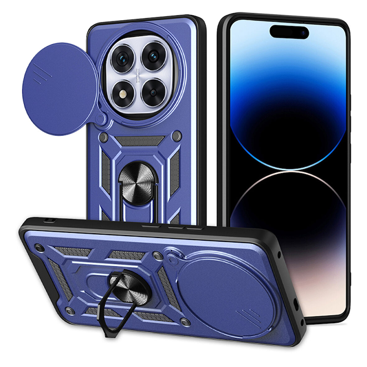 Xiaomi Redmi Note 14 Pro Plus Kılıf Kamera Sürgülü Tam Koruma Lyon Kapak