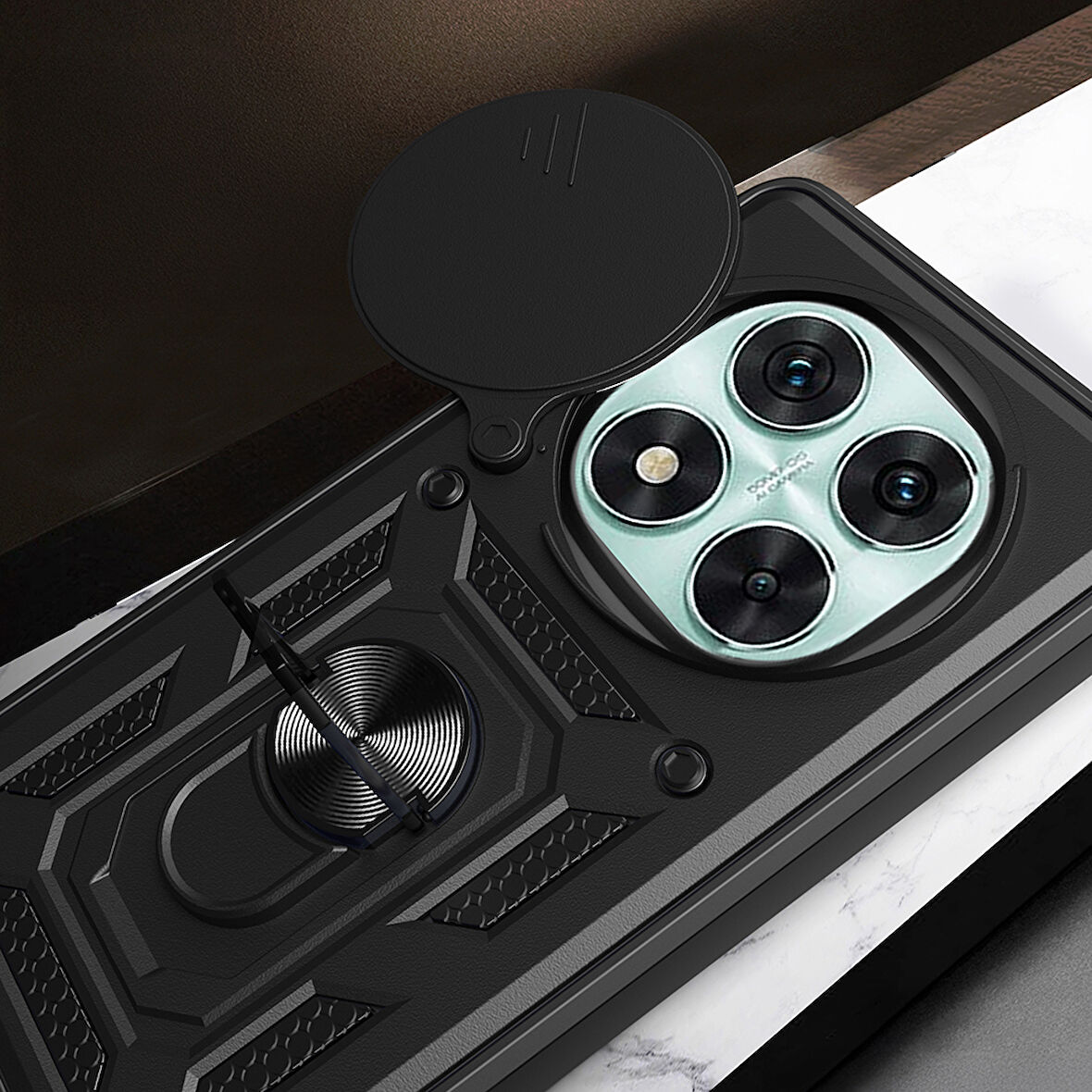 Xiaomi Redmi Note 14 Pro 5G Kılıf Kamera Sürgülü Tam Koruma Lyon Kapak