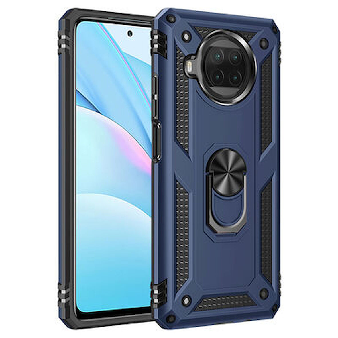 Redmi Note 9 Pro 5G Kılıf Tam Koruma Çift Katmanlı İbiza Sert Silikon Kapak