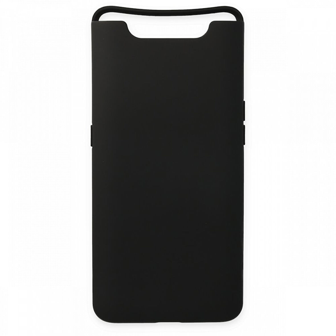 Samsung Galaxy A80 Kılıf İçi Kadife Kaplı Nano Silikon Kapak - Siyah