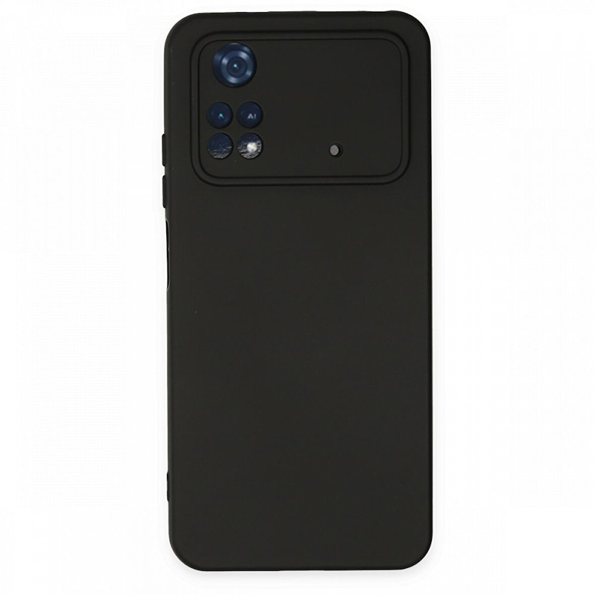 Poco M4 Pro 4G Kılıf İçi Kadife Kaplı Nano Silikon Kapak - Siyah