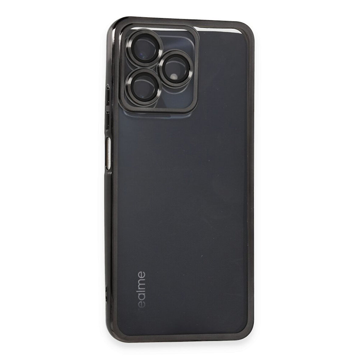 Realme C53 Kılıf Kamera Lens Korumalı Parlak Silikon Kapak RYC/Razer Lens - Siyah