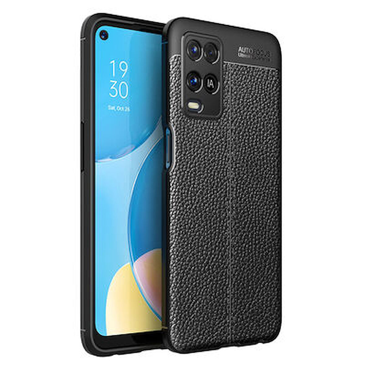 Oppo A54 4G Kılıf Deri Desenli ve Esnek Yapılı Sağlam Derry Silikon Kılıf