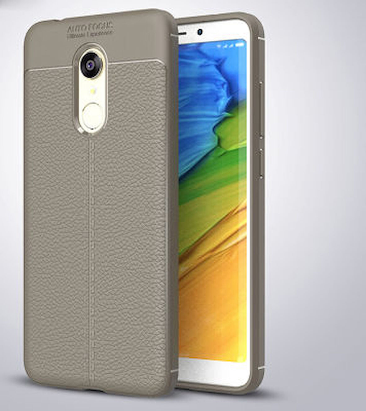 Redmi 5 Kılıf Deri Desenli ve Esnek Yapılı Sağlam Derry Silikon Kılıf