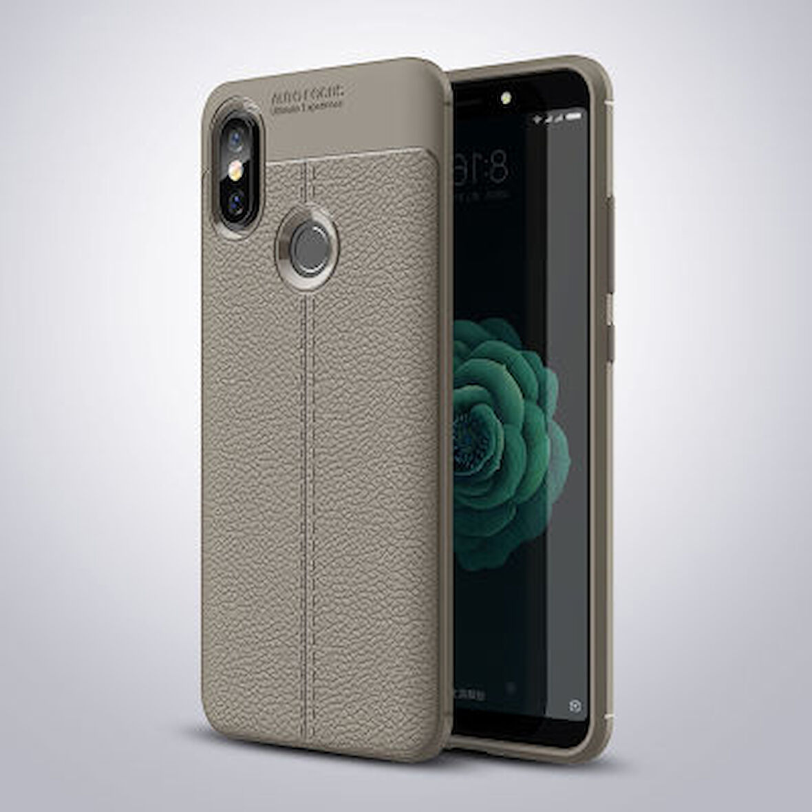 Xiaomi Mi 8 SE Kılıf Deri Desenli ve Esnek Yapılı Sağlam Derry Silikon Kılıf
