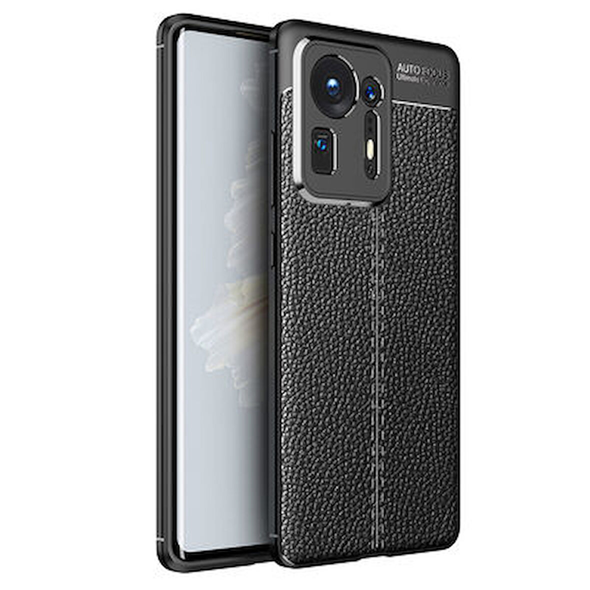 Xiaomi Mi Mix 4 Kılıf Deri Desenli ve Esnek Yapılı Sağlam Derry Silikon Kılıf