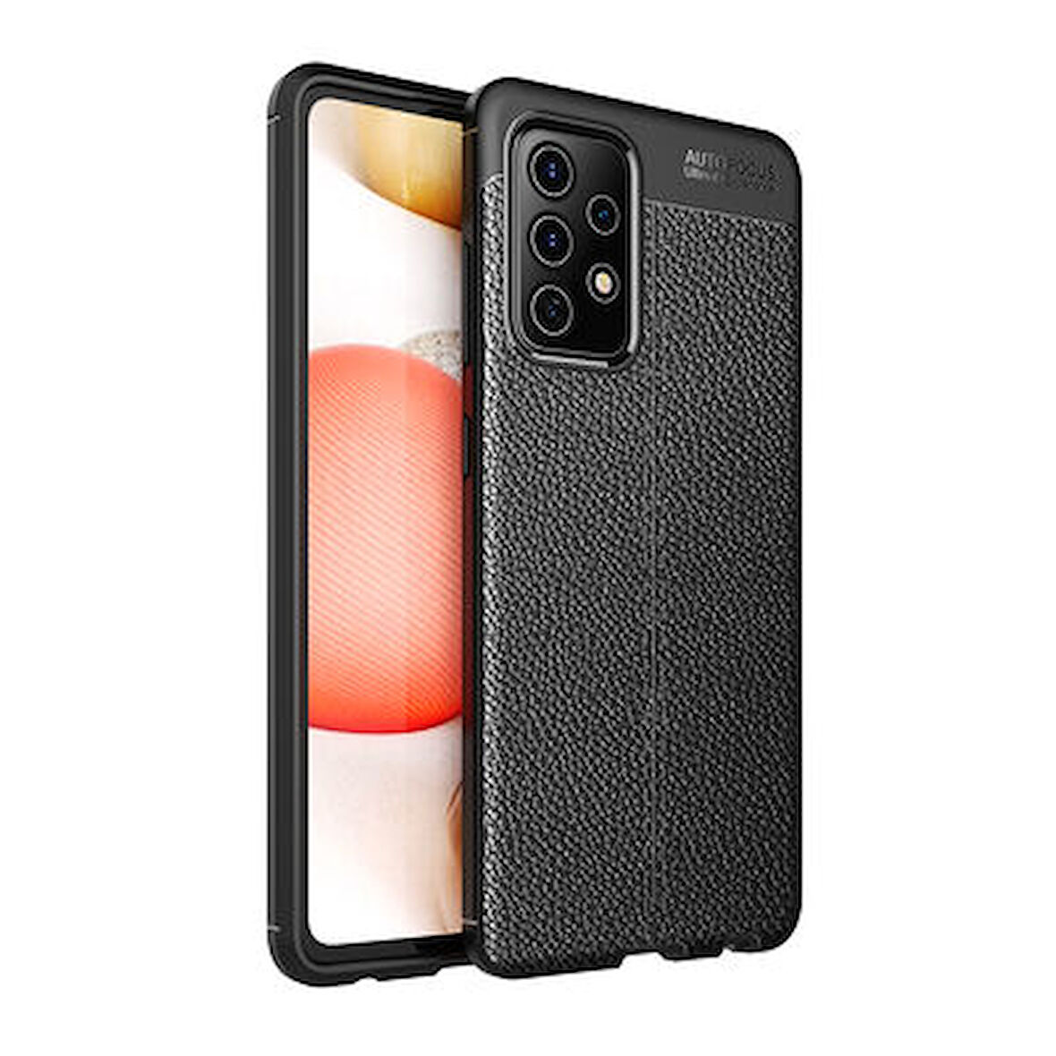 Samsung Galaxy A52 Kılıf Deri Silikon Yüzeyli Yüksek Kaliteli Sİlikondan Üretilmiş Premium Silikon Kapak RYC/Niss