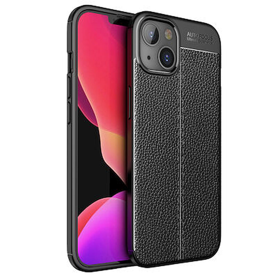 iPhone 13 Mini Kılıf Deri Silikon Yüzeyli Yüksek Kaliteli Sİlikondan Üretilmiş Premium Silikon Kapak RYC/Niss