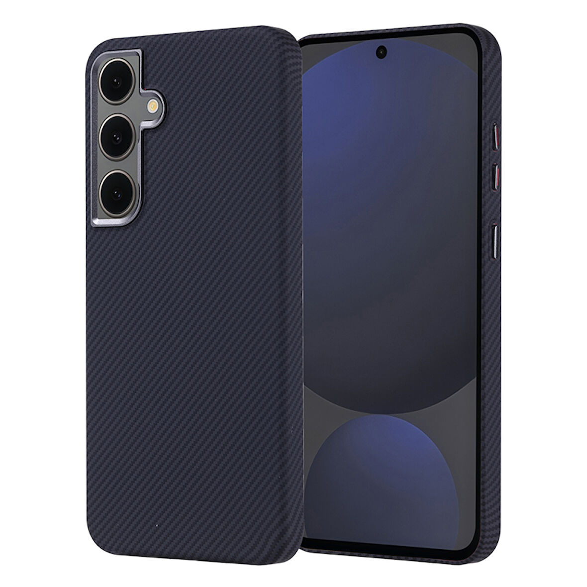 Galaxy S24 FE Kılıf Magsafe Destekli Ultra İnce Karbon Fiber Desenli Slimfiber Premium Kapak