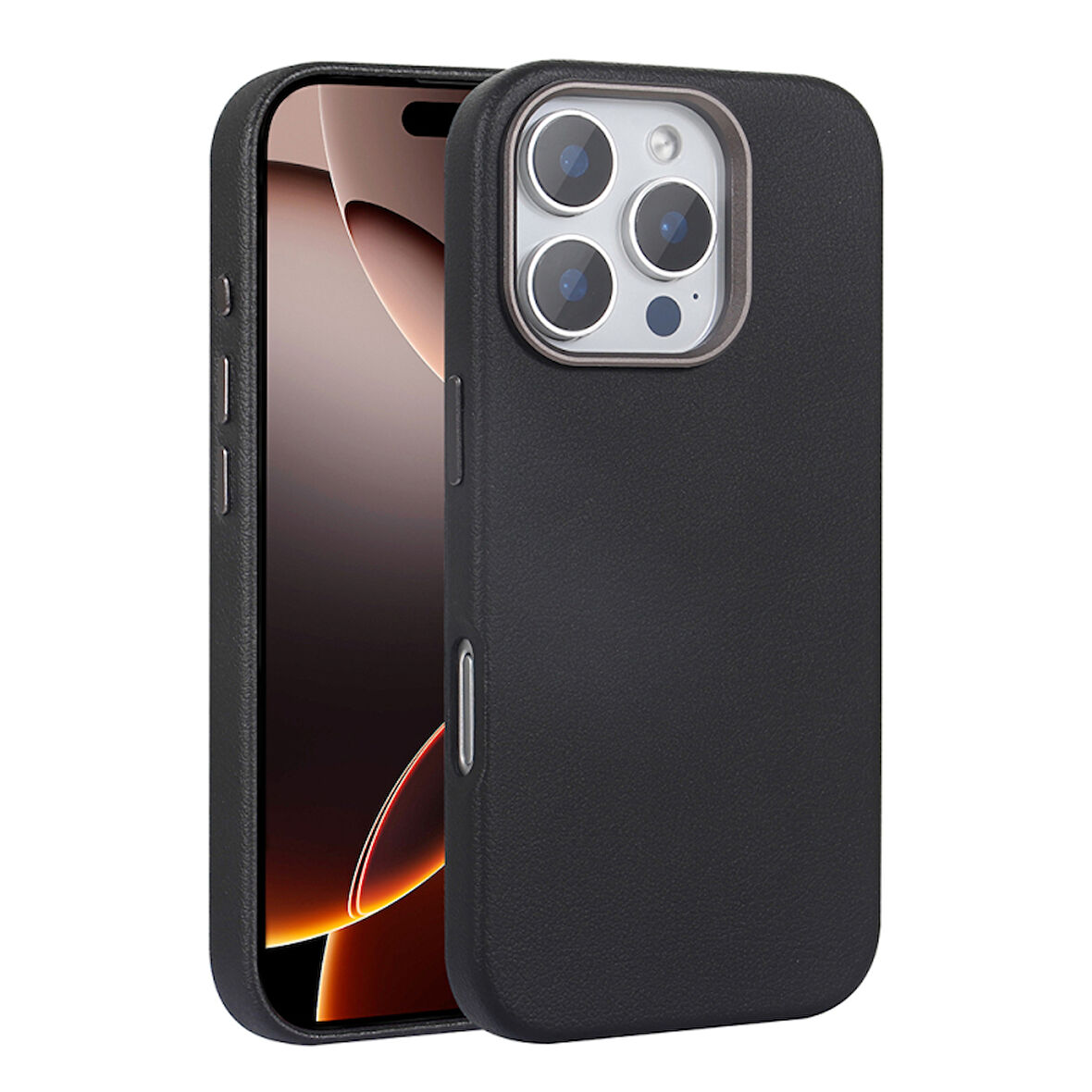 iPhone 16 Pro Max Kılıf Magsafe Özellikli PU Deri Monza Premium Kapak