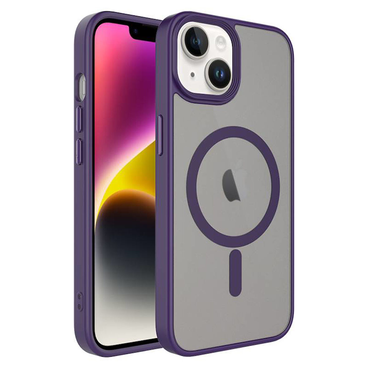 iPhone 14 Plus Kılıf Magsafe Özellikli Booster Gold Kapak