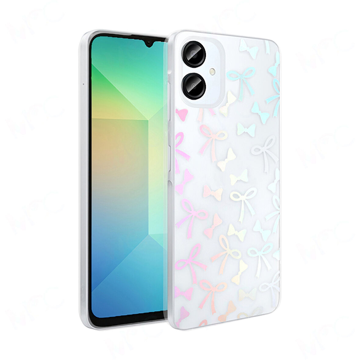 Galaxy A06 Kılıf Şeffaf Yapılı ve Figürlü Folk Premium Sert Silikon Kapak