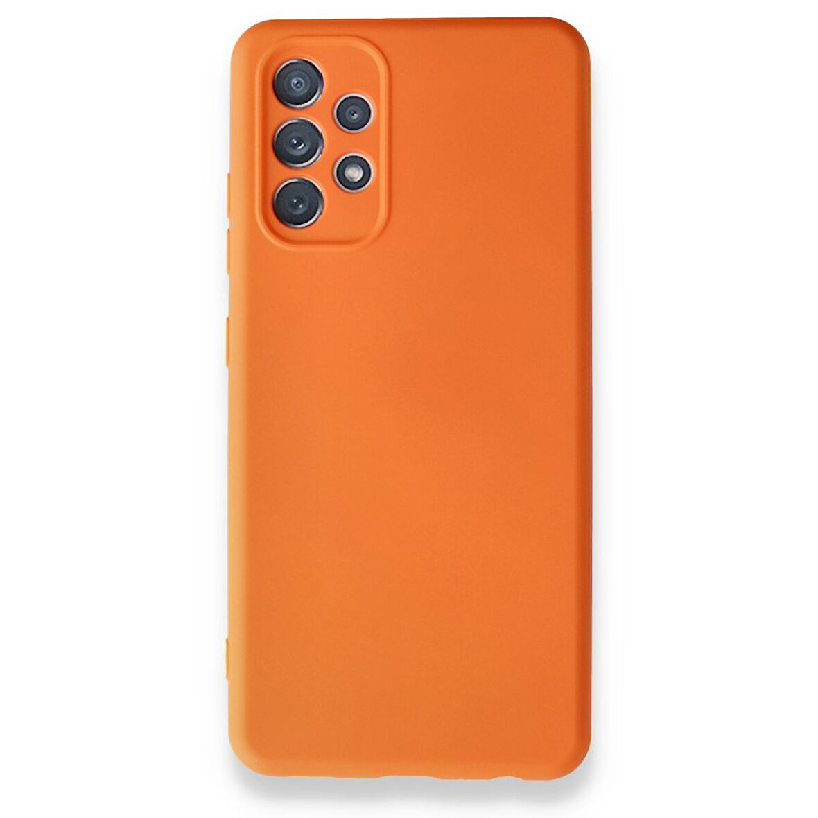 Samsung Galaxy A32 Kılıf İçi Kadife Kaplı Nano Silikon Kapak - Turuncu