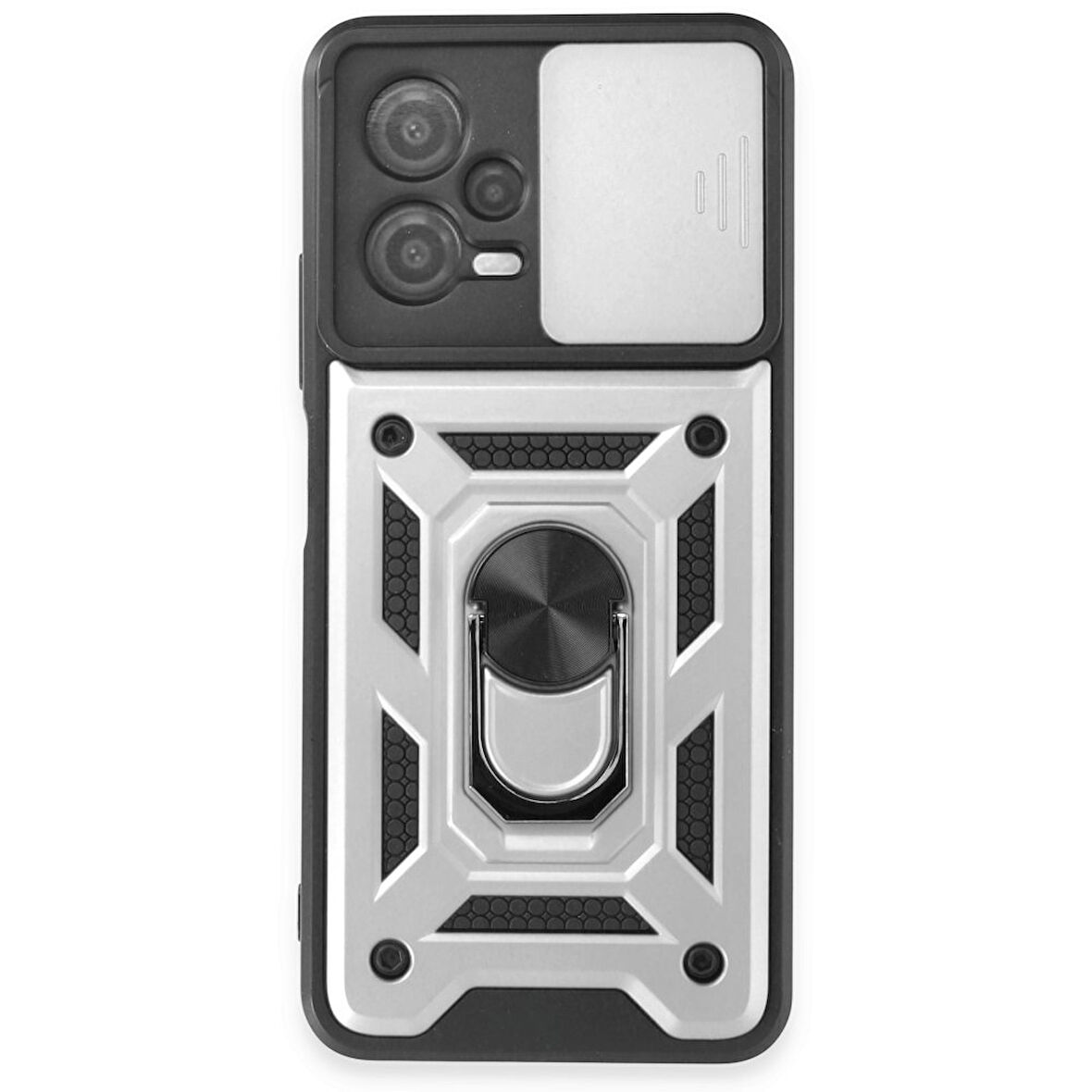 Redmi Note 12 5G Kılıf Kamera Koruma Sürgülü Şık Pars Tank Sert Silikon Kapak