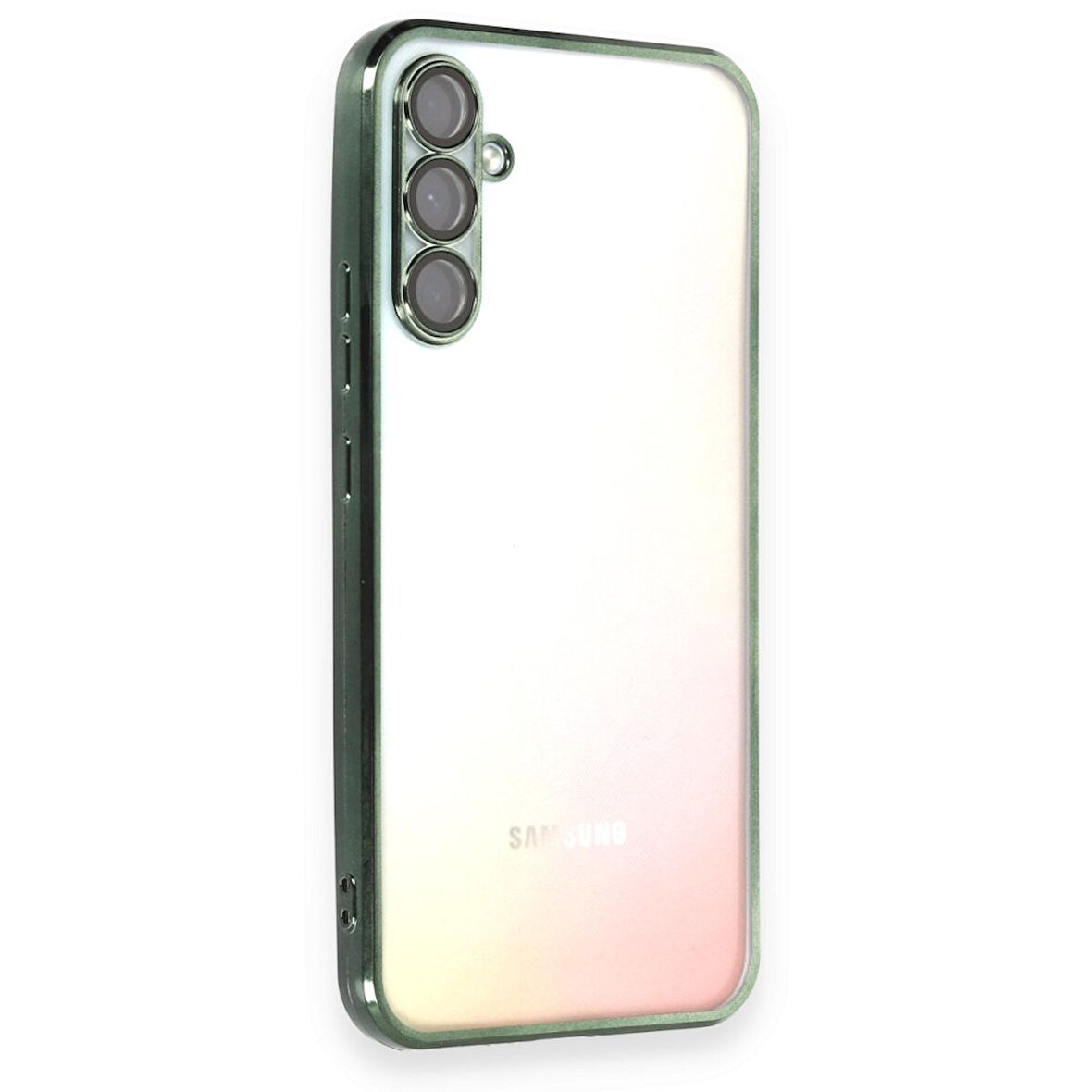 Samsung Galaxy A54 5G Kılıf Kamera Lens Korumalı Razer Lens Silikon Kapak - Yeşil