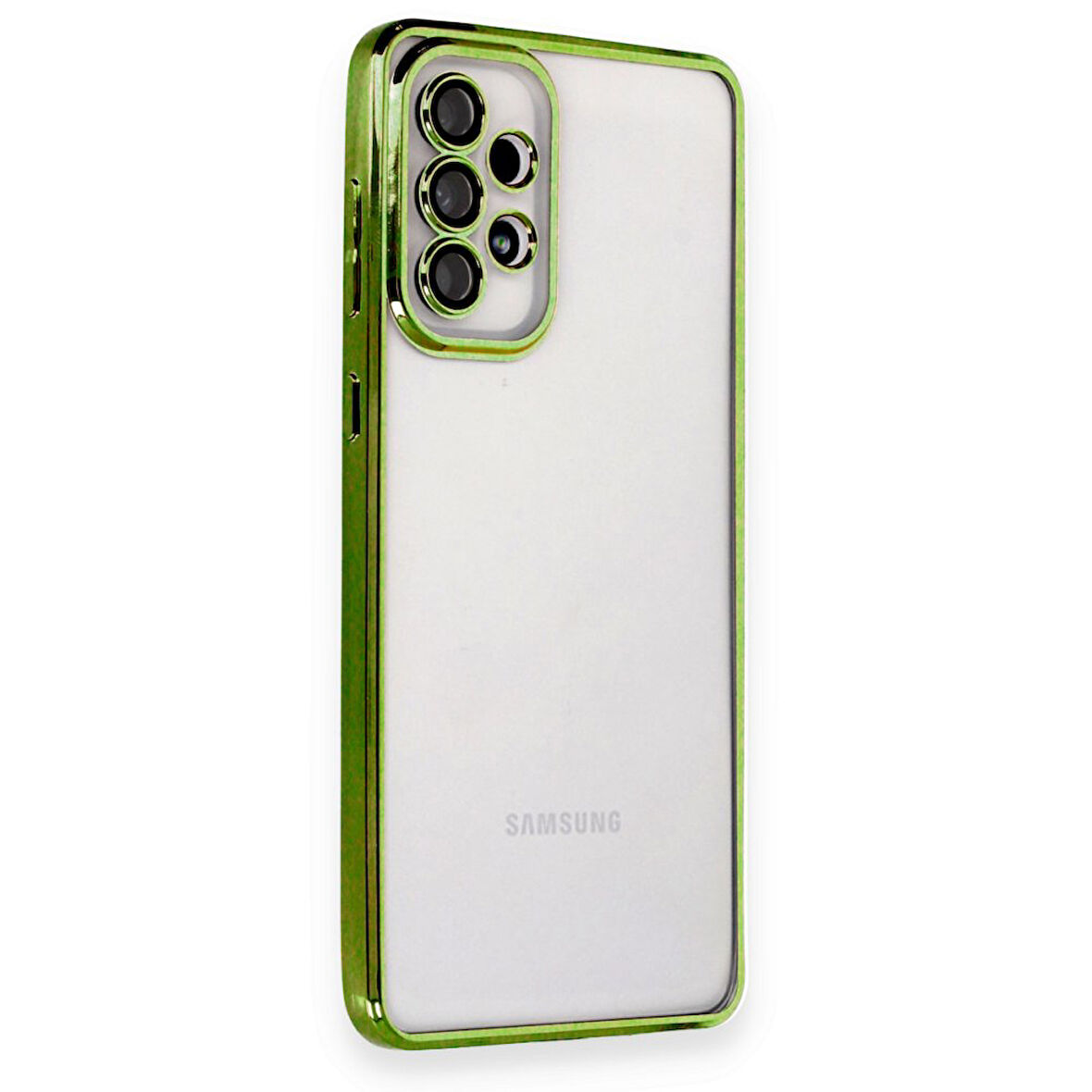 Samsung Galaxy A53 5G Kılıf Kamera Lens Korumalı Parlak Silikon Kapak RYC/Razer Lens - Yeşil