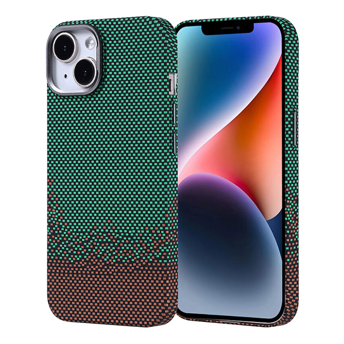 iPhone 14 Kılıf Magsafe Destekli Ultra İnce Karbon Fiber Desenli Slimfiber Premium Kapak