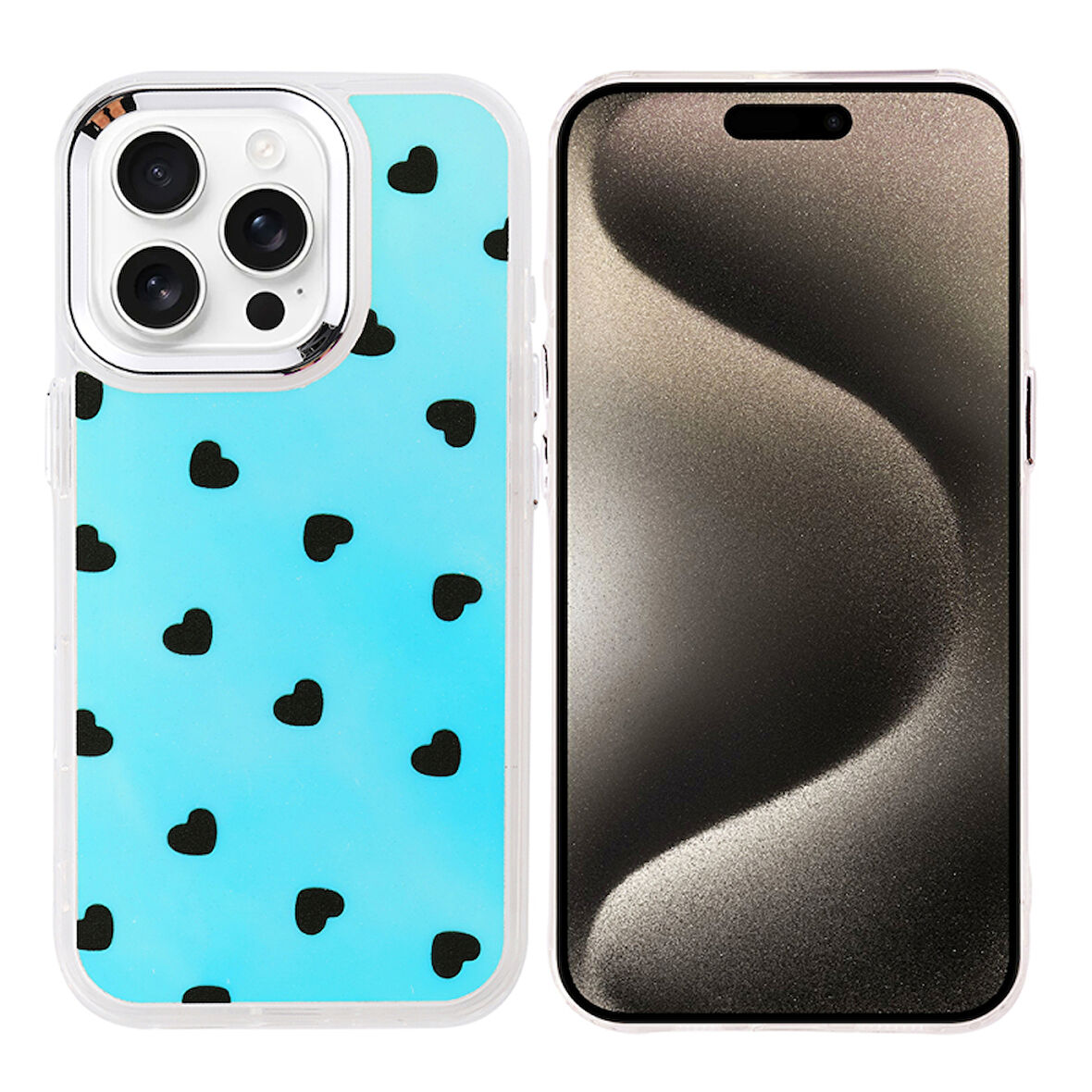 iPhone 15 Pro Kılıf Airbag özellikli ve Mini Figürlü Hadra Premium Silikon Kapak