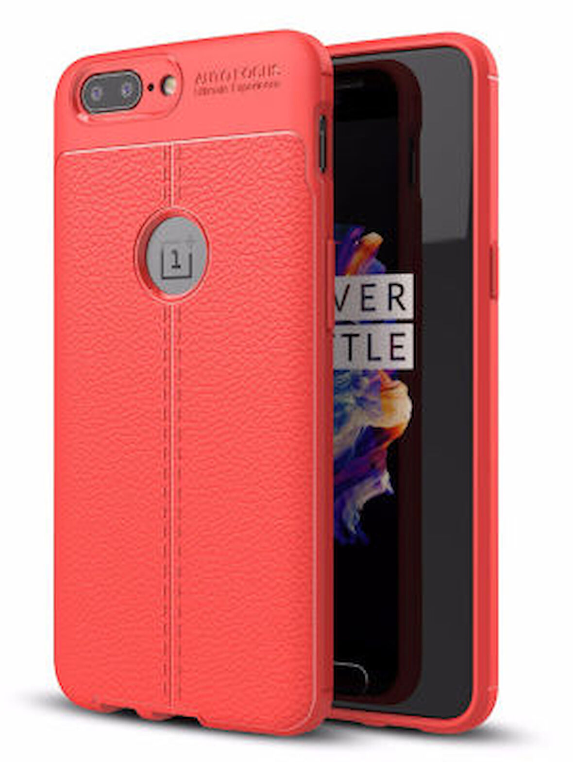 One Plus 5 Kılıf Deri Desenli ve Esnek Yapılı Sağlam Derry Silikon Kılıf