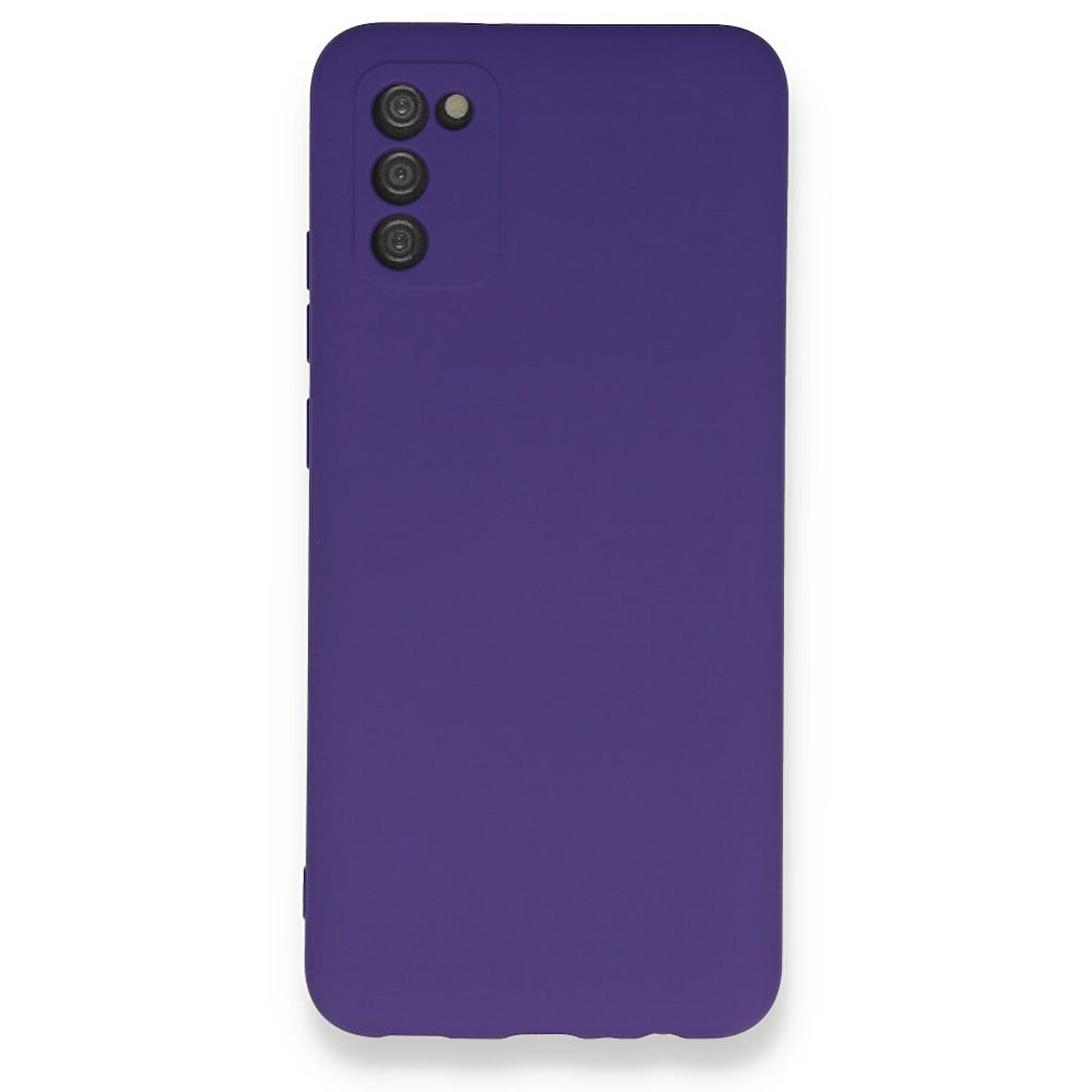 Samsung Galaxy A03S Kılıf İçi Kadife Kaplı Nano Silikon Kapak - Mor