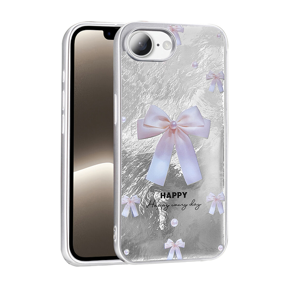 iPhone 16E Kılıf Desen Detaylı Şık Mep Premium Silikon Kapak