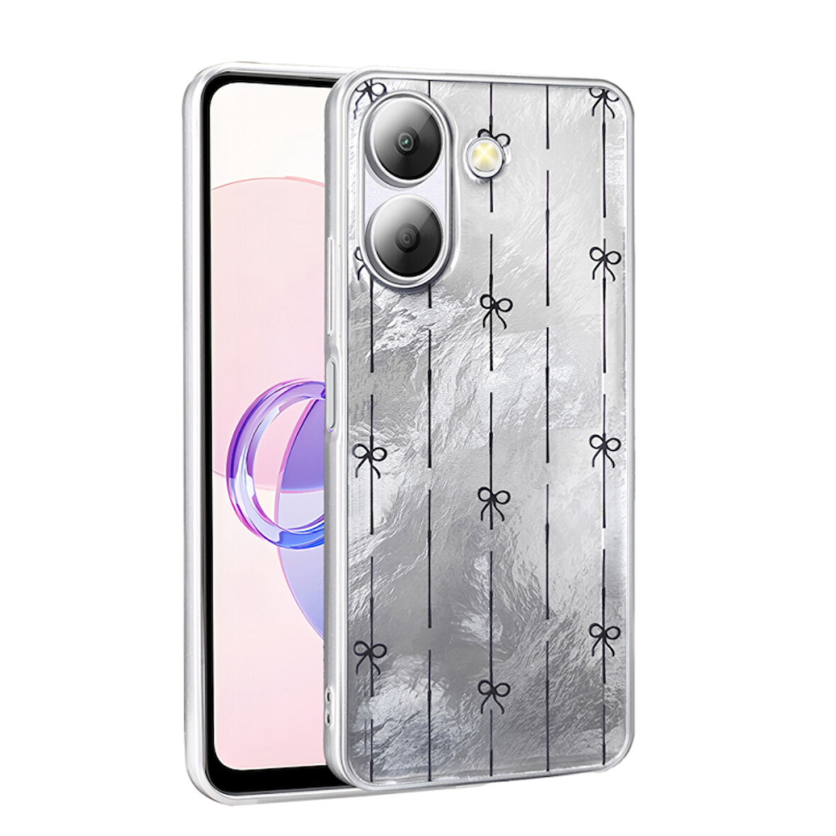 Poco C65 Kılıf Desen Detaylı Şık Mep Premium Silikon Kapak