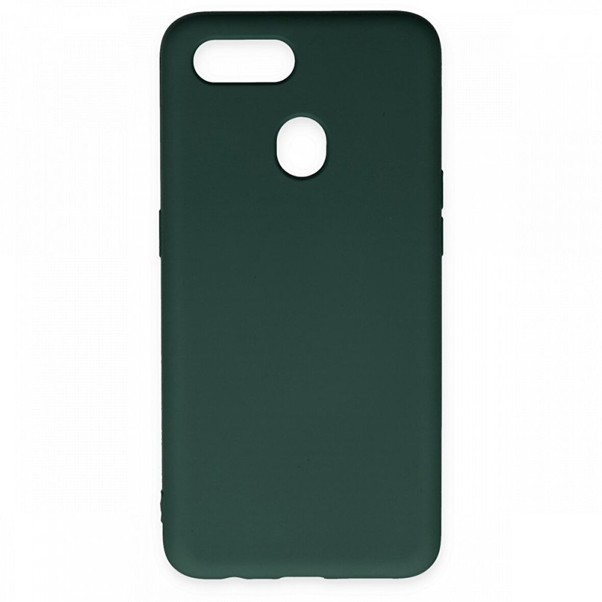 Oppo AX7 Kılıf İçi Kadife Kaplı Nano Silikon Kapak - Koyu Yeşil