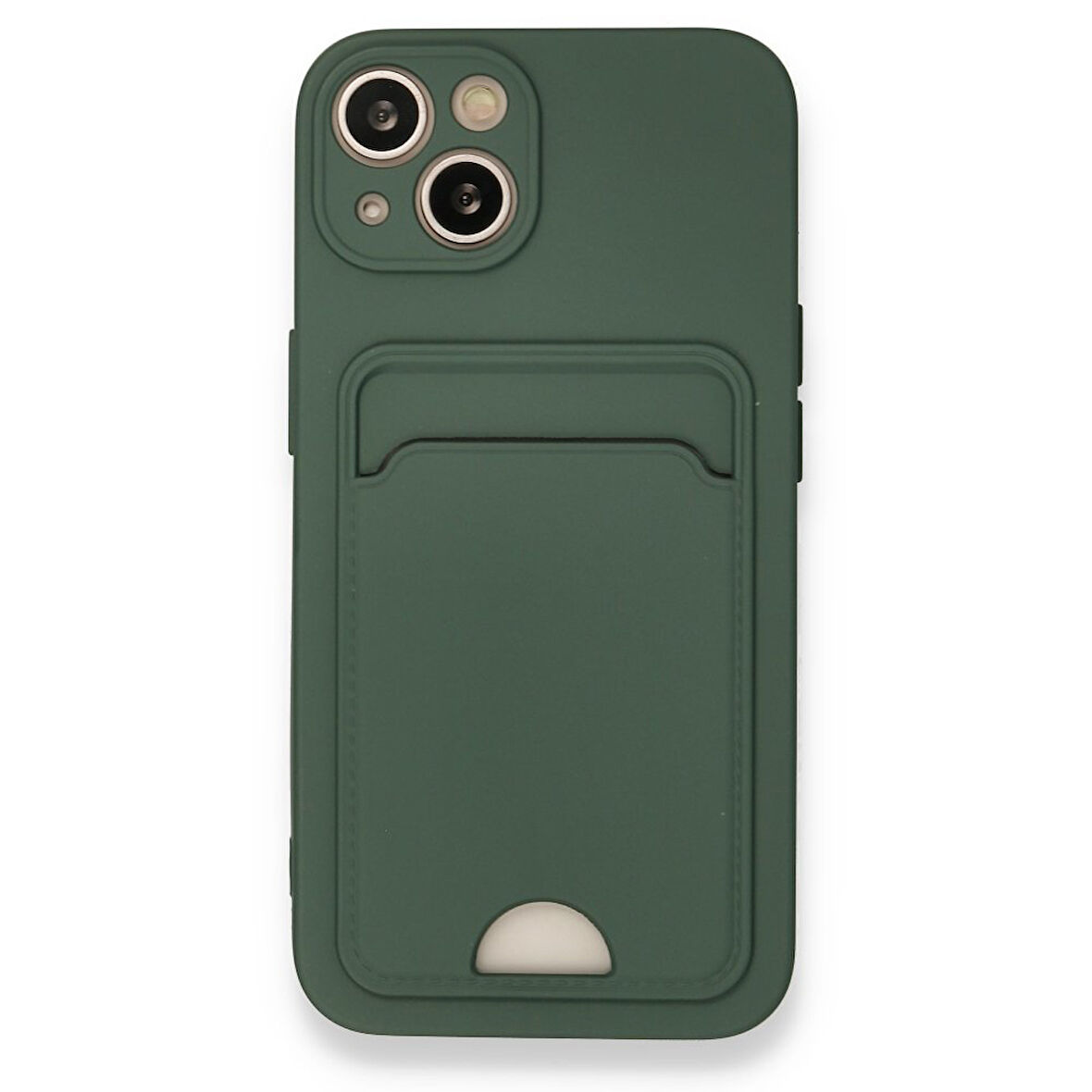 iPhone 13 Kılıf Kart Hazneli Esnek Kelvin Silikon Kapak