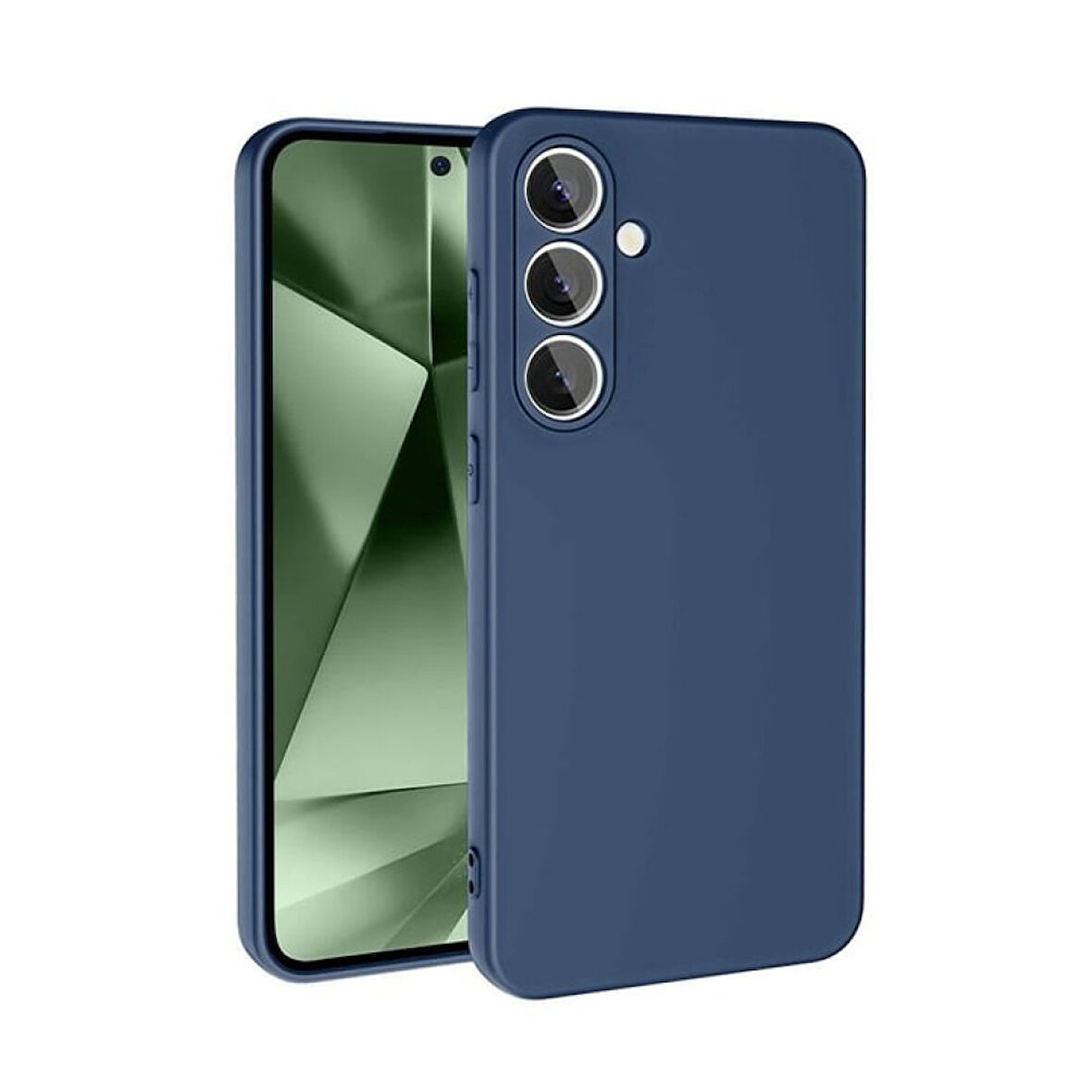 Samsung Galaxy S24 FE Kılıf İçi Kadife Kaplı Nano Silikon Kapak - Lacivert