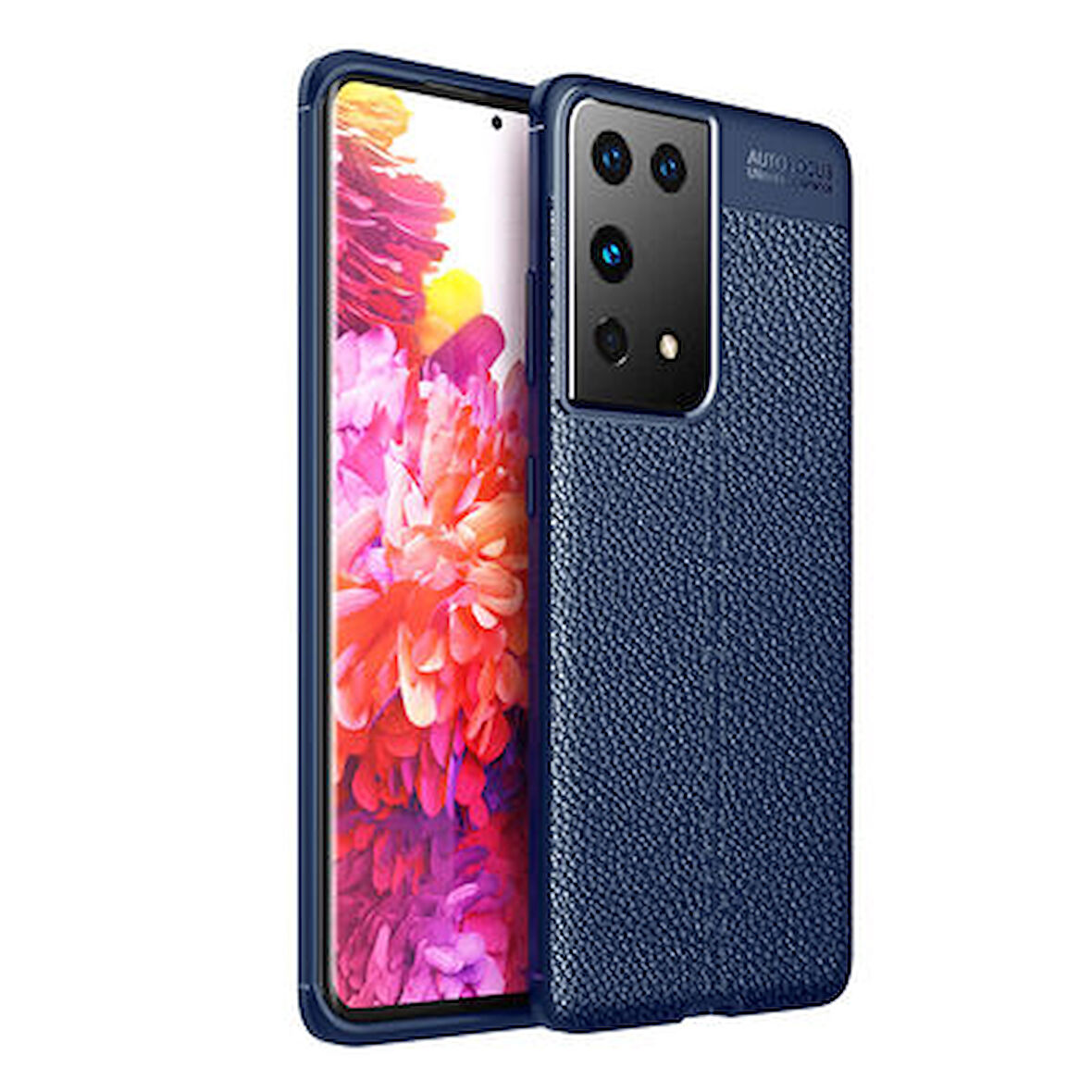 Samsung Galaxy S21 Ultra Kılıf Deri Desenli ve Esnek Yapılı Sağlam Derry Silikon Kılıf