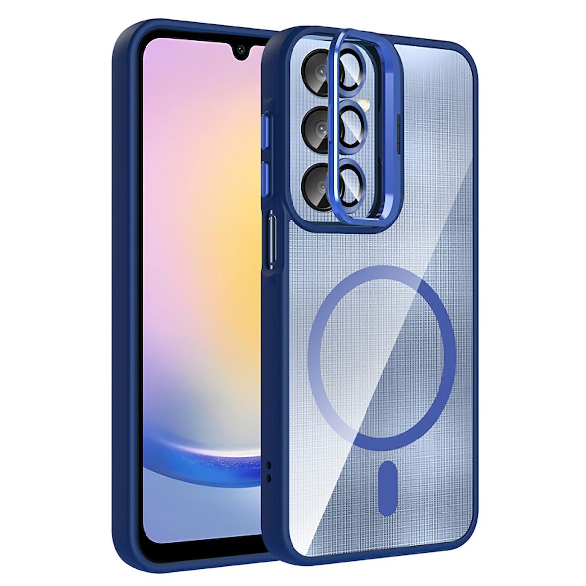 Samsung Galaxy A25 Kılıf Standlı ve Lens Hediyeli Telen M-Safe Case Cover Kapak