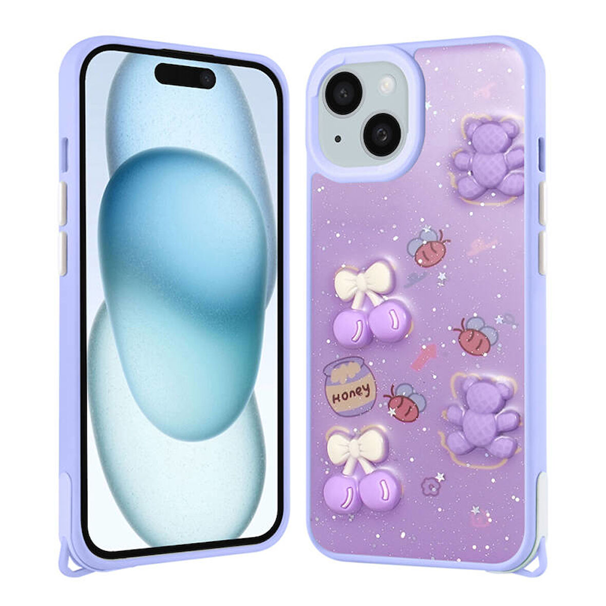 iPhone 13 Kılıf 3D Figürlü ve Sert Premium Silikon Kapak RYC/Cevze