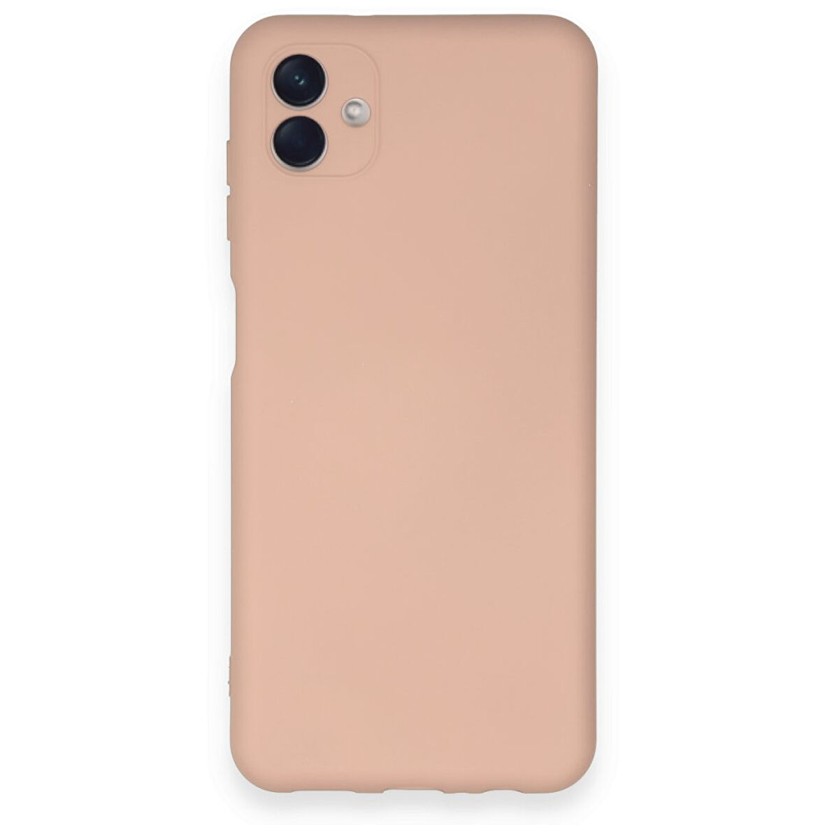 Samsung Galaxy A04 Kılıf İçi Kadife Kaplı Nano Silikon Kapak - Pudra